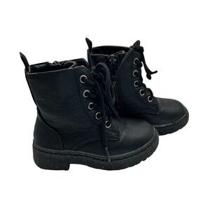 Sincerely Jules Toddler Girls Black Combat Boots Size 7 Lace Up Casual